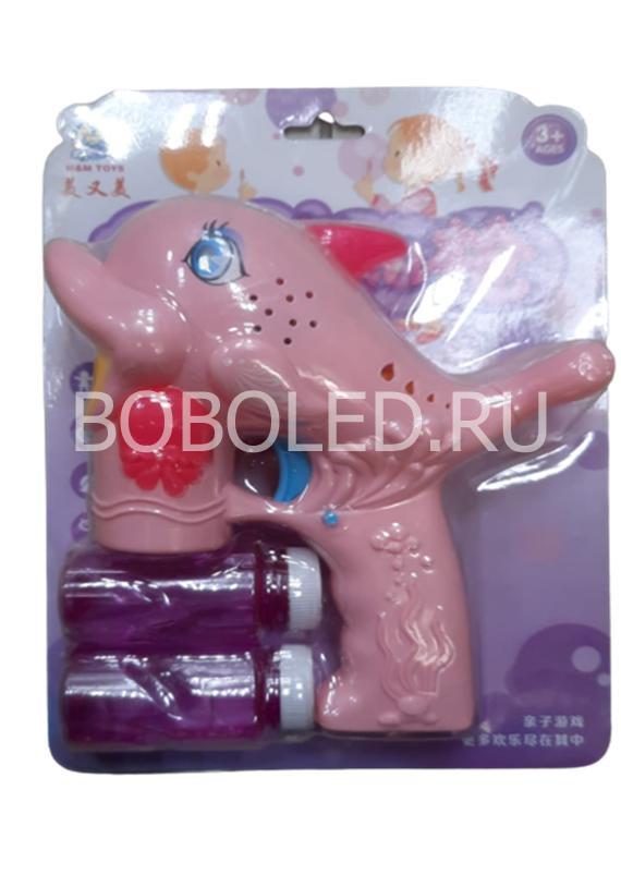 Пистолет для мыльных пузырей "Розовый дельфин"